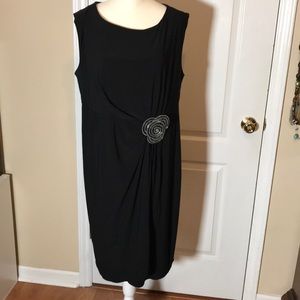 BIN1 Tiana B black dress 16W with flower petal